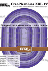 Crealies Crealies  Crea-Nest-Lies XXL stansen no. 177, Uitgerekte ovalen glad (past onder XXL175)