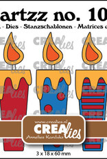 Crealies Crealies Partzz stansen no. 102, 3 Kaarsen
