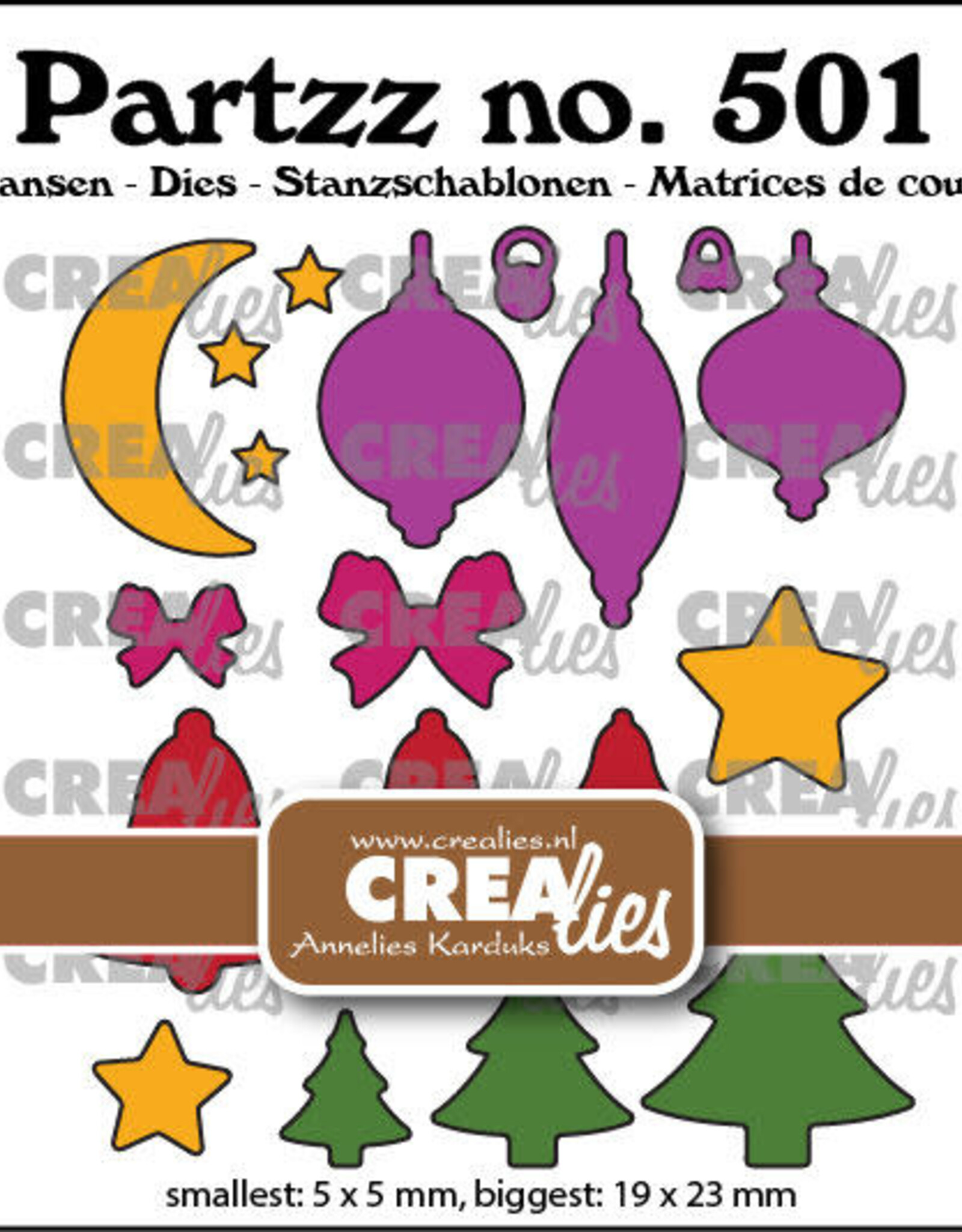 Crealies Crealies Partzz stansen no. 501, Mini Kerst