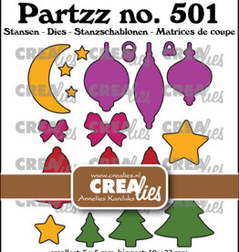 Crealies Crealies Partzz stansen no. 501, Mini Kerst