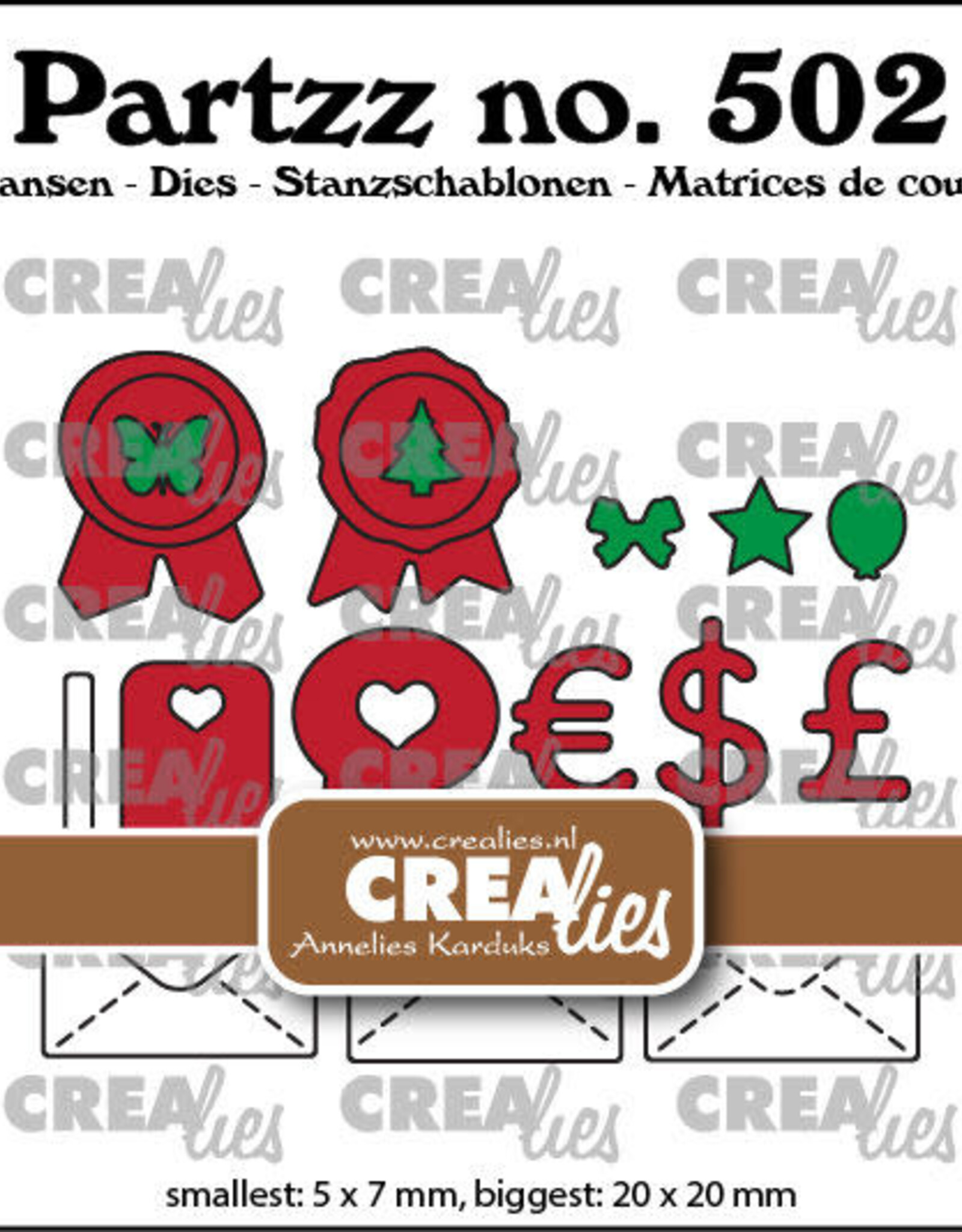 Crealies Crealies Partzz stansen no. 502, Mini Post