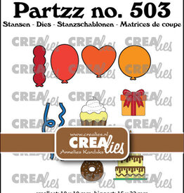 Crealies Crealies Partzz stansen no. 503, Mini Verjaardag