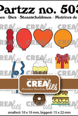 Crealies Crealies Partzz stansen no. 503, Mini Verjaardag