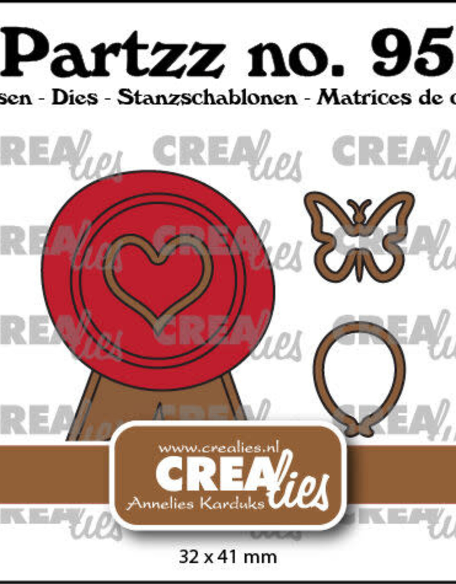 Crealies Crealies Partzz stansen no. 95, Waszegels A