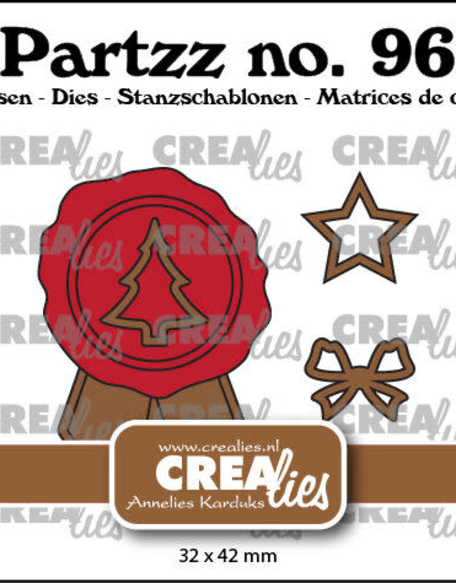 Crealies Crealies Partzz stansen no. 96, Waszegels B