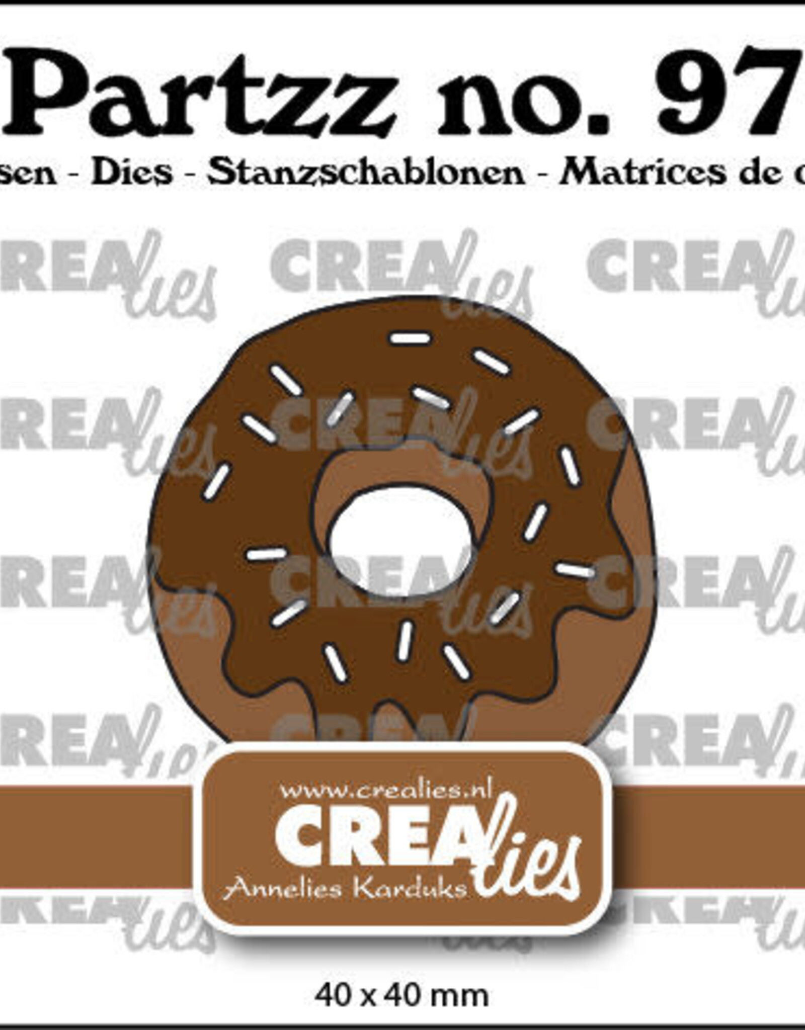 Crealies Crealies Partzz stansen no. 97, Donut groot