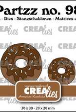 Crealies Crealies Partzz stansen no. 98, Donut middel en klein