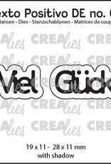 Crealies Crealies Texto Positivo Stanzschablonen no. 09, Viel Glück