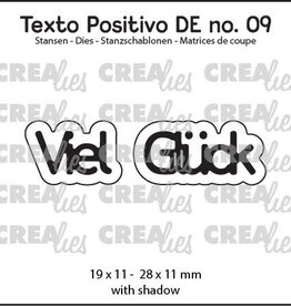 Crealies Crealies Texto Positivo Stanzschablonen no. 09, Viel Glück