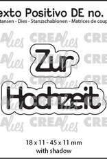 Crealies Crealies Texto Positivo Stanzschablonen no. 19, Zur Hochzeit