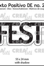 Crealies Crealies Texto Positivo Stanzschablonen no. 202, FEST