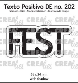 Crealies Crealies Texto Positivo Stanzschablonen no. 202, FEST