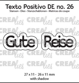Crealies Crealies Texto Positivo Stanzschablonen no. 26, Gute Reise