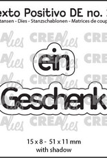 Crealies Crealies Texto Positivo Stanzschablonen no. 27, ein Geschenk