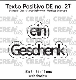 Crealies Crealies Texto Positivo Stanzschablonen no. 27, ein Geschenk