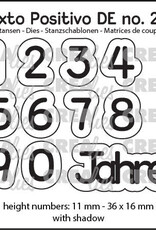 Crealies Crealies Texto Positivo Stanzschablonen no. 299: 1,2,3 Jahre