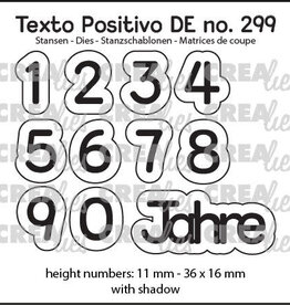 Crealies Crealies Texto Positivo Stanzschablonen no. 299: 1,2,3 Jahre
