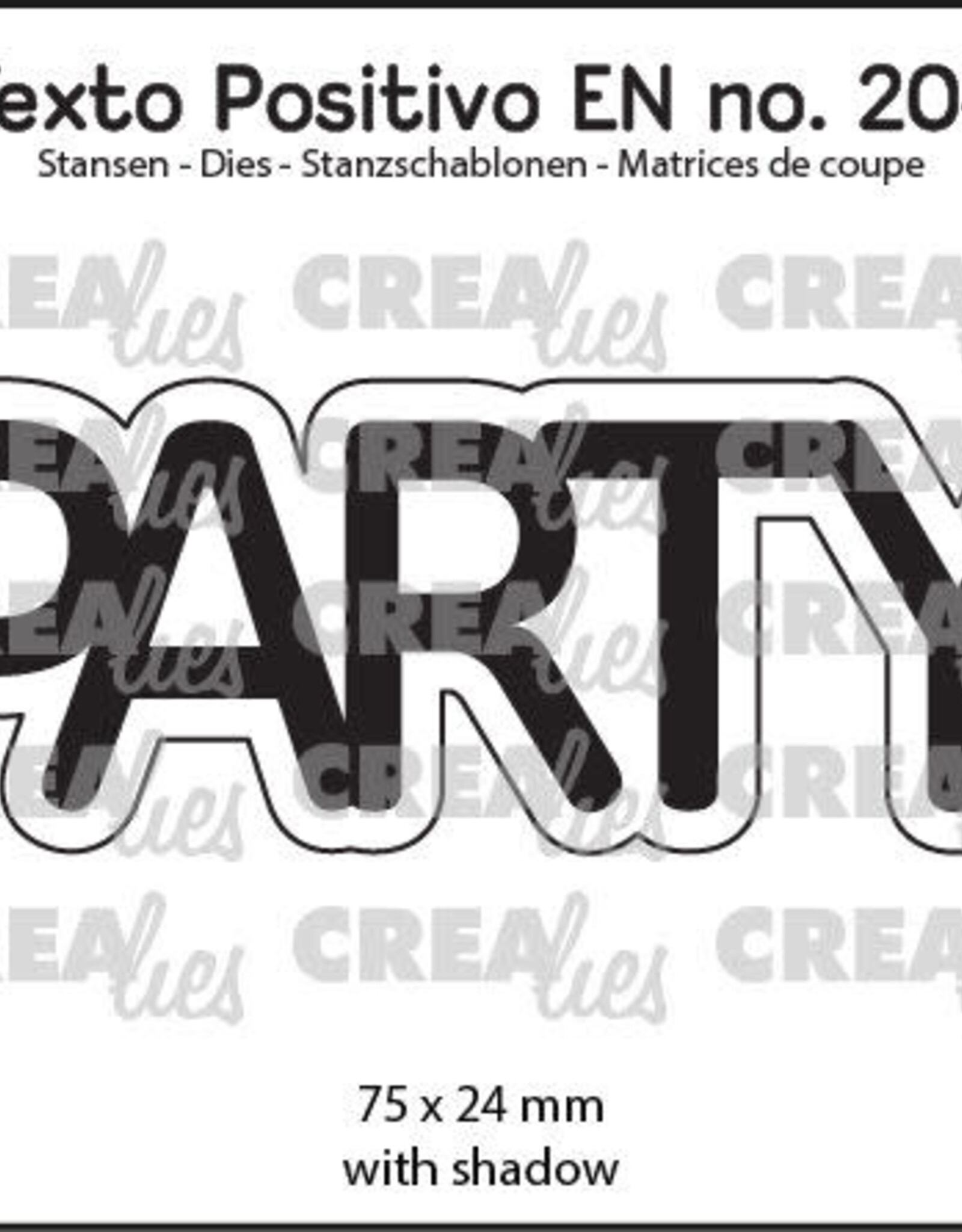 Crealies Crealies Texto Positivo stansen no. 204, PARTY