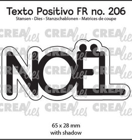 Crealies Crealies Texto Positivo Matrice de coupe no. 206, NOËL