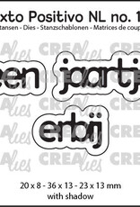 Crealies Crealies Texto Positivo stansen no. 125, een jaartje erbij