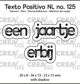 Crealies Crealies Texto Positivo stansen no. 125, een jaartje erbij