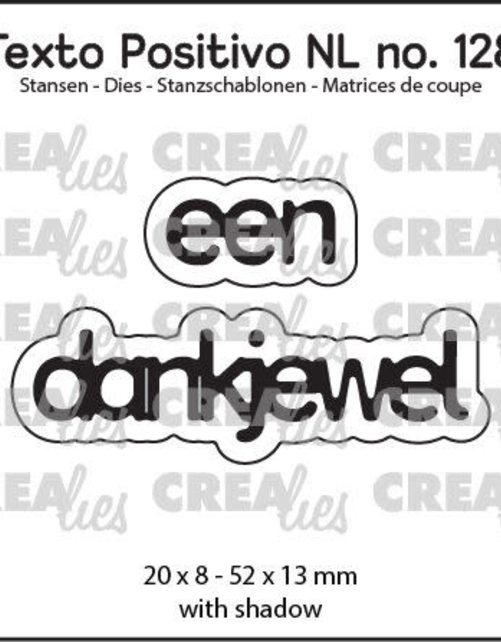 Crealies Crealies Texto Positivo stansen no. 126, oeps ... te laat