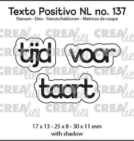 Crealies Crealies Texto Positivo stansen no. 137, tijd voor taart