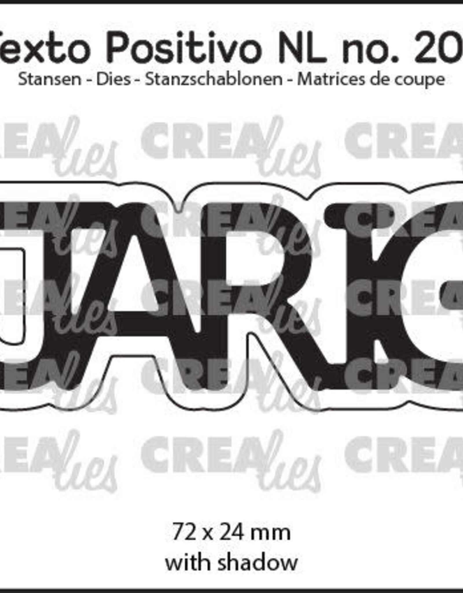 Crealies Crealies Texto Positivo stansen no. 203, JARIG