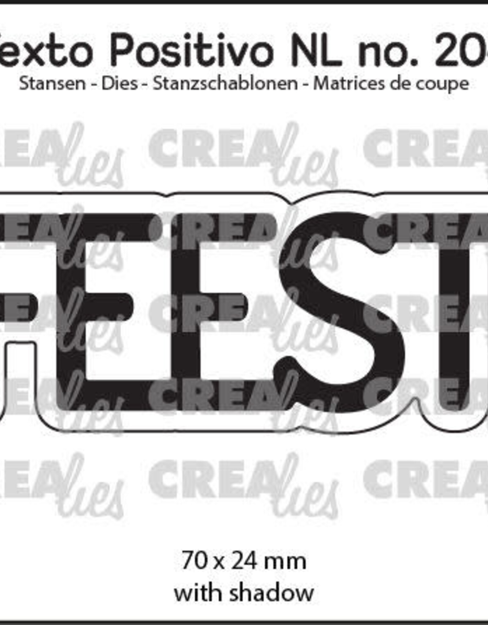 Crealies Crealies Texto Positivo stansen no. 204, FEEST