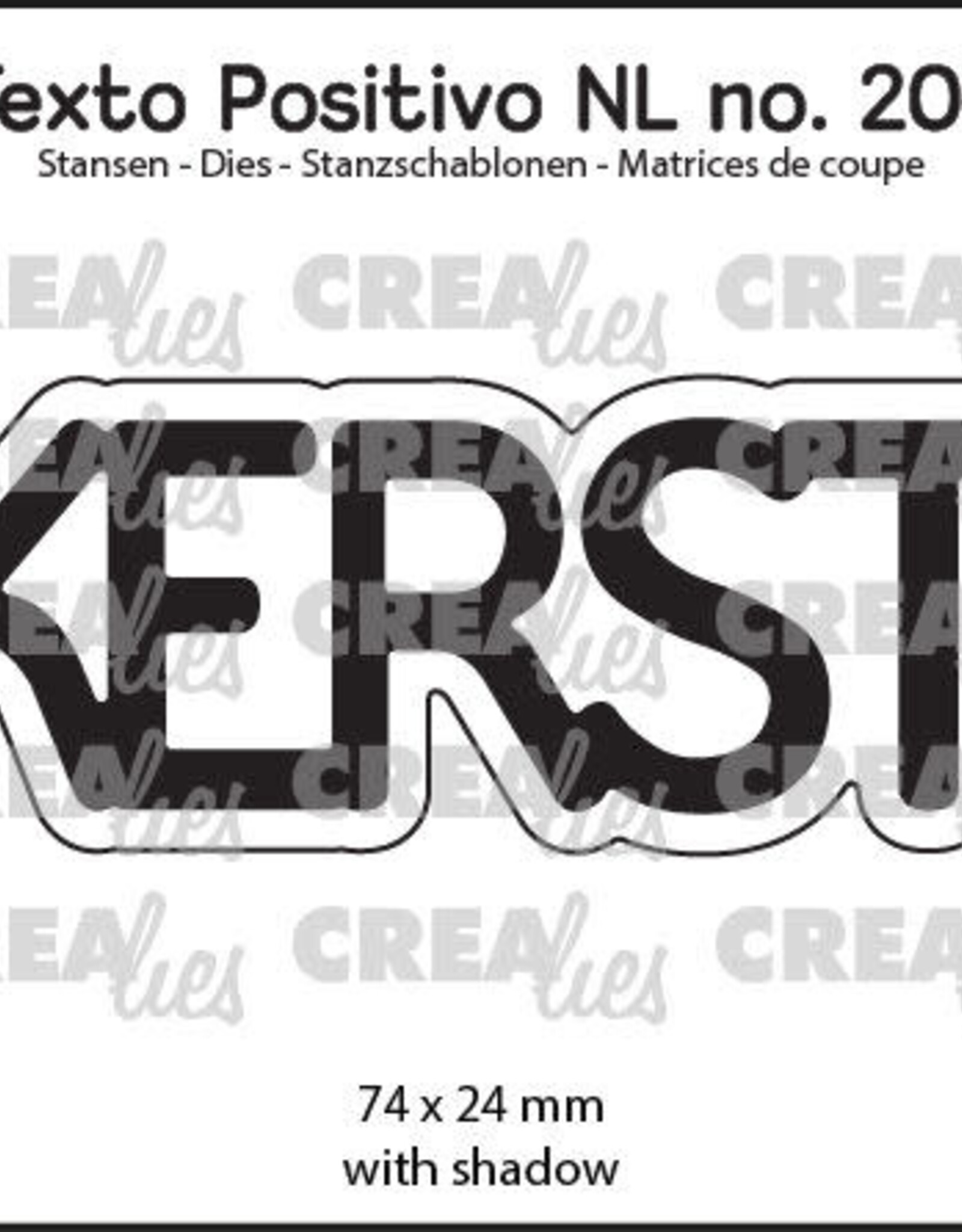 Crealies Crealies Texto Positivo stansen no. 206, KERST