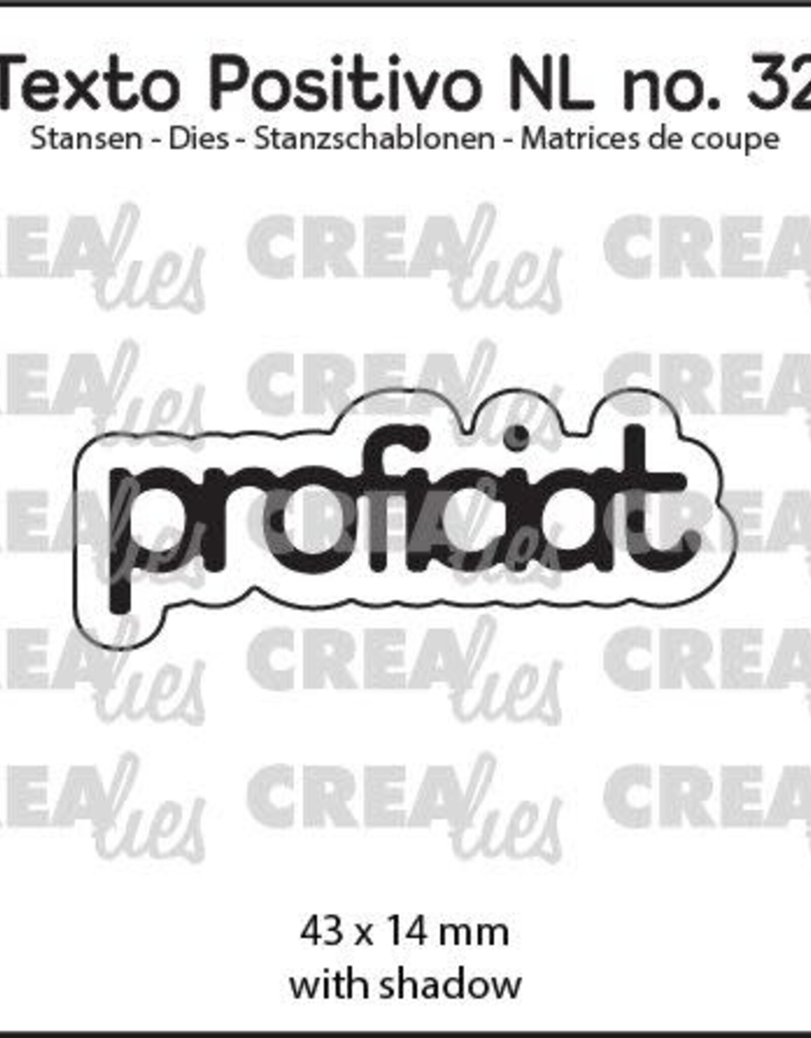 Crealies Crealies  Texto Positivo stansen no. 32, proficiat