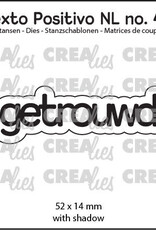 Crealies Crealies  Texto Positivo stansen no. 40, getrouwd