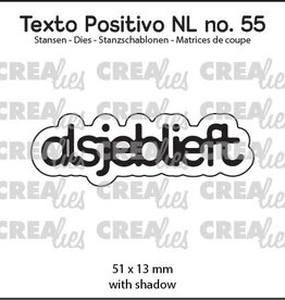 Crealies Crealies  Texto Positivo stansen no. 55, alsjeblieft