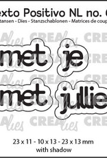 Crealies Crealies  Texto Positivo stansen no. 65, met je / met jullie