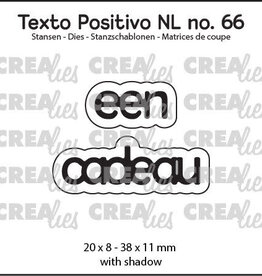 Crealies Crealies  Texto Positivo stansen no. 66, een cadeau