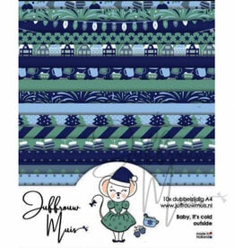 Juffrouw Muis Juffrouw  Muis - Cardstock paperpad A4 - Baby it's cold outside