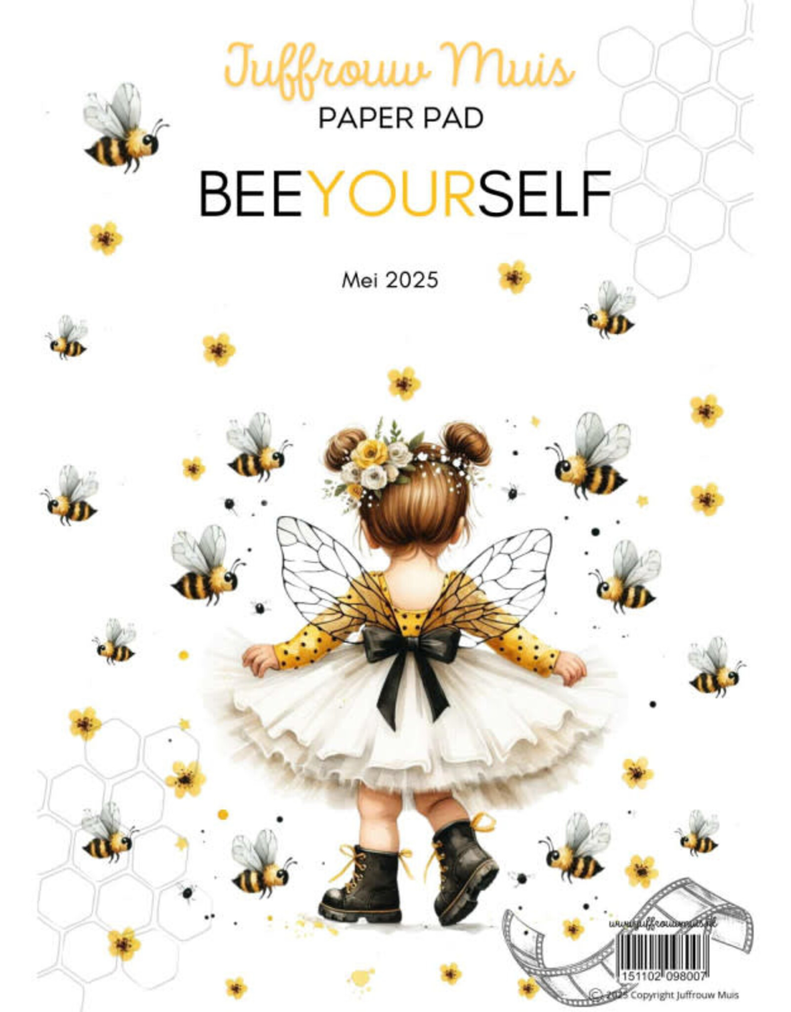 Juffrouw Muis Juffrouw  Muis - Paperpad A4 - Bee yourself