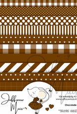 Juffrouw Muis Juffrouw  Muis -Tiny Cardstock A5  - Chocolade