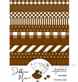 Juffrouw Muis Juffrouw  Muis -Tiny Cardstock A5  - Chocolade