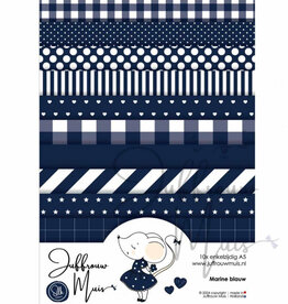 Juffrouw Muis Juffrouw  Muis -Tiny Cardstock A5  - Donkerblauw Silk Edition