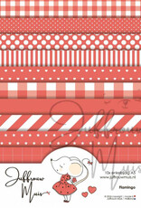 Juffrouw Muis Juffrouw  Muis -Tiny Cardstock A5  - Flamingo