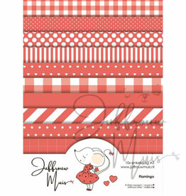 Juffrouw Muis Juffrouw  Muis -Tiny Cardstock A5  - Flamingo