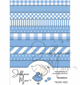 Juffrouw Muis Juffrouw Muis -Tiny Cardstock A5 - Hemelsblauw
