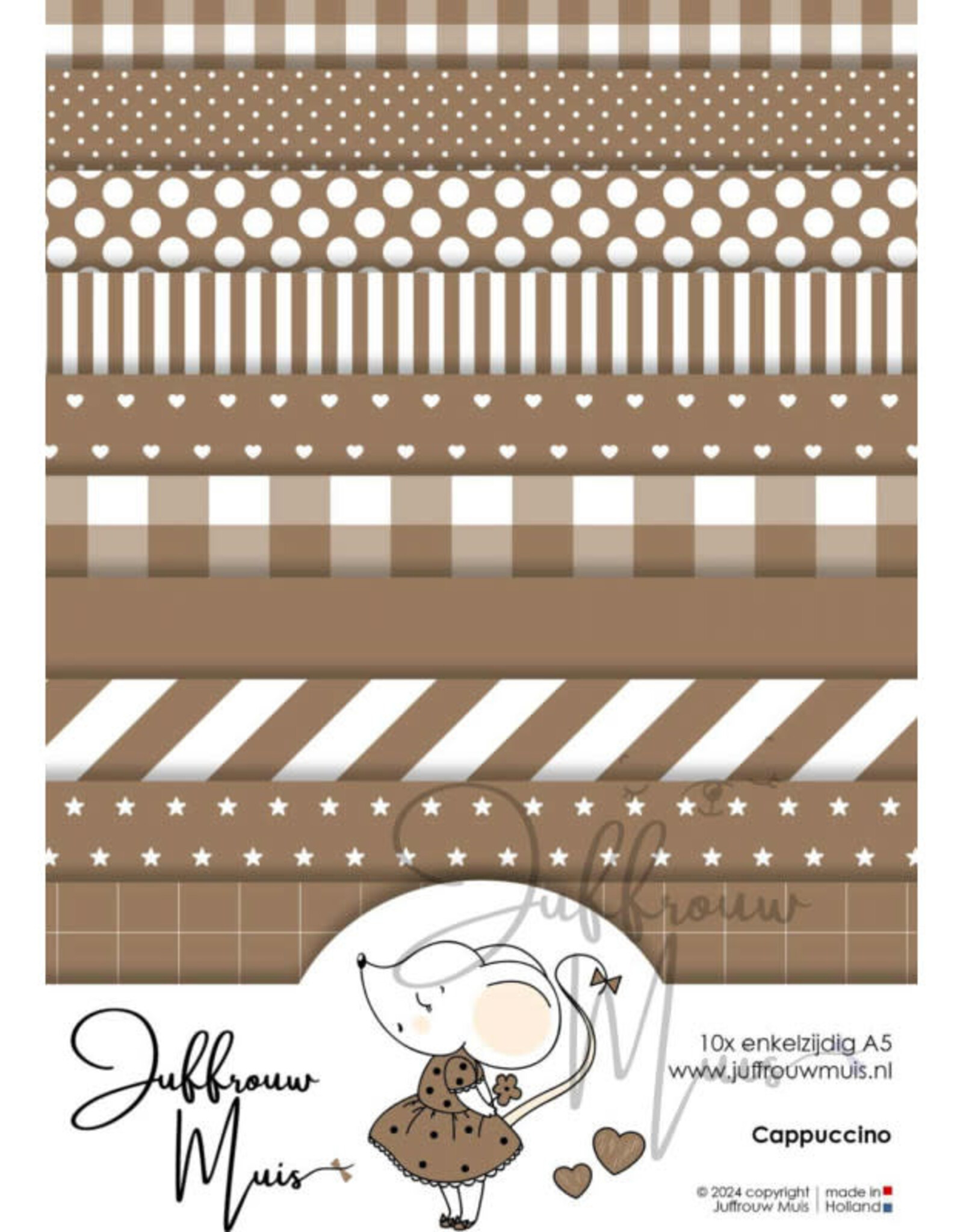 Juffrouw Muis Juffrouw Muis -Tiny Cardstock A5 - Cappucino