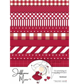 Juffrouw Muis Juffrouw Muis -Tiny Cardstock A5 - Kerstrood