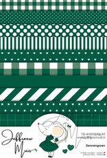 Juffrouw Muis Juffrouw Muis -Tiny Cardstock A5 - Dennengroen