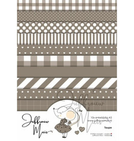 Juffrouw Muis Juffrouw Muis -Tiny Cardstock A5 - Taupe