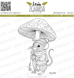 Lesia Zgharda Lesia Zgharda Stamp Little Mouse Under the Toadstool Mushroom  FA275