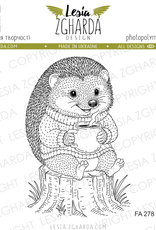 Lesia Zgharda Lesia Zgharda Stamp Hedgehog’s Cozy Coffee Time  FA278