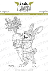 Lesia Zgharda Lesia Zgharda Stamp Happy Bunny with a Carrot Gift  FA276